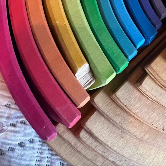 Fun Rainbow Wooden Toy Play Lot 🌈 - Picture 10 of 13